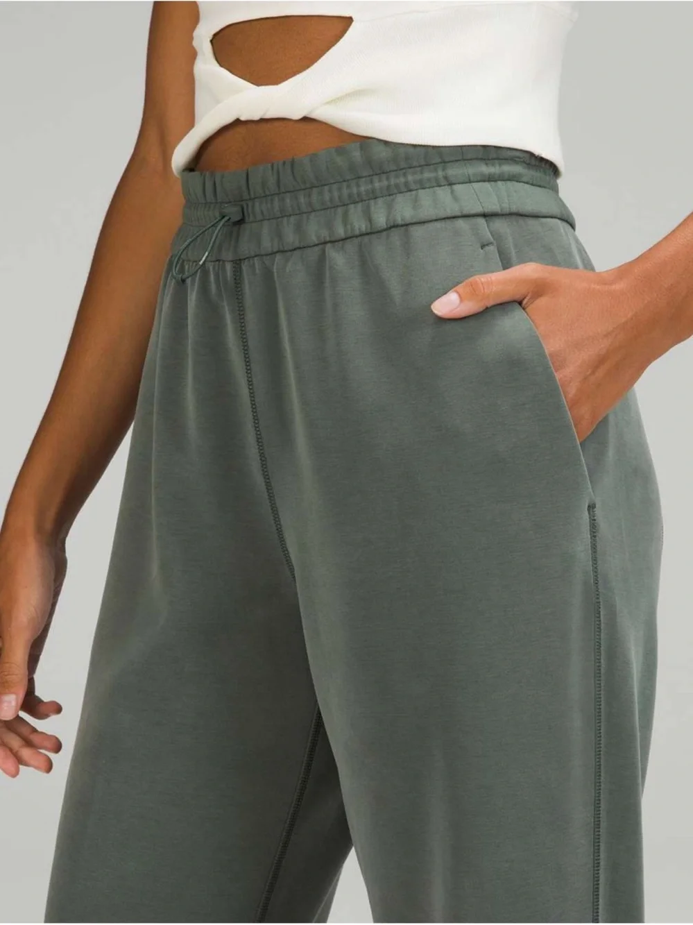 Lululemon Softstreme High-Rise Pant Smoked Spruce Green 2 XS - Picture 3 of 9